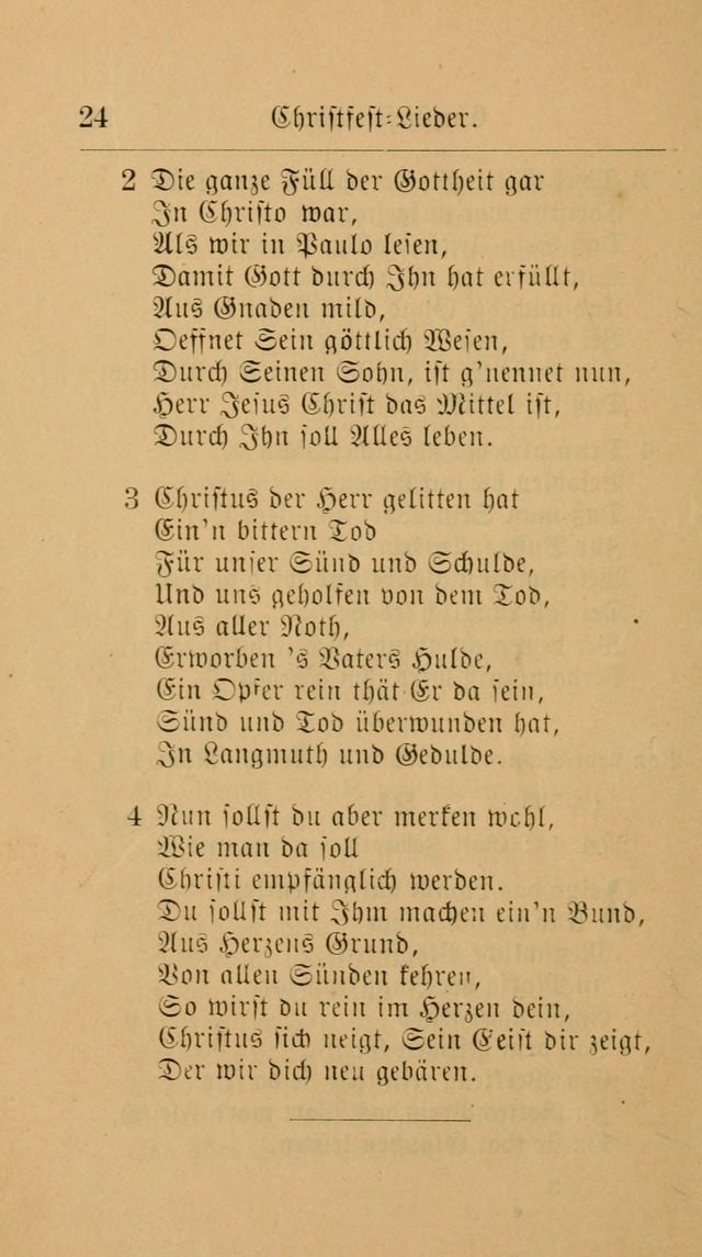 Unparteiische Liedersammlung: zum Gebrauch beim Oeffentlichen Gottesdienst und zur häuslichen Erbauung. (Revidirt und vermehrt) page 24