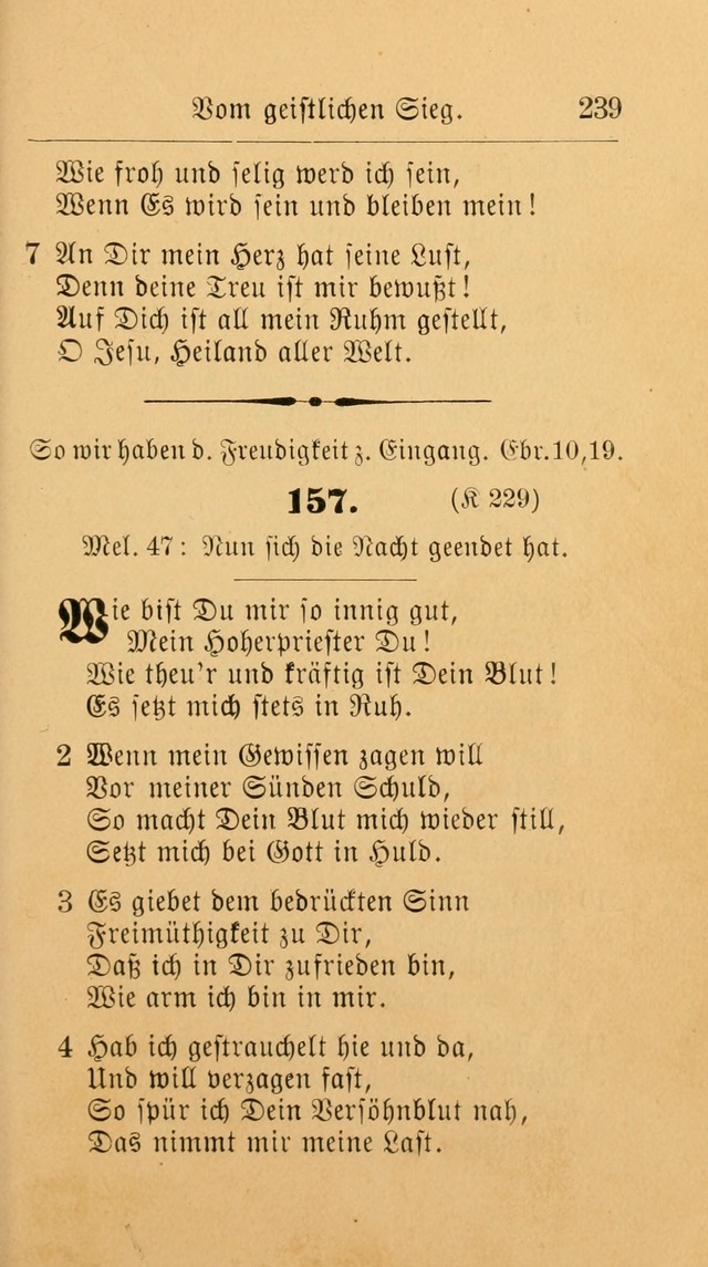 Unparteiische Liedersammlung: zum Gebrauch beim Oeffentlichen Gottesdienst und zur häuslichen Erbauung. (Revidirt und vermehrt) page 245