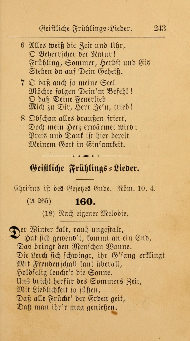 Unparteiische Liedersammlung: zum Gebrauch beim Oeffentlichen Gottesdienst und zur häuslichen Erbauung. (Revidirt und vermehrt) page 251