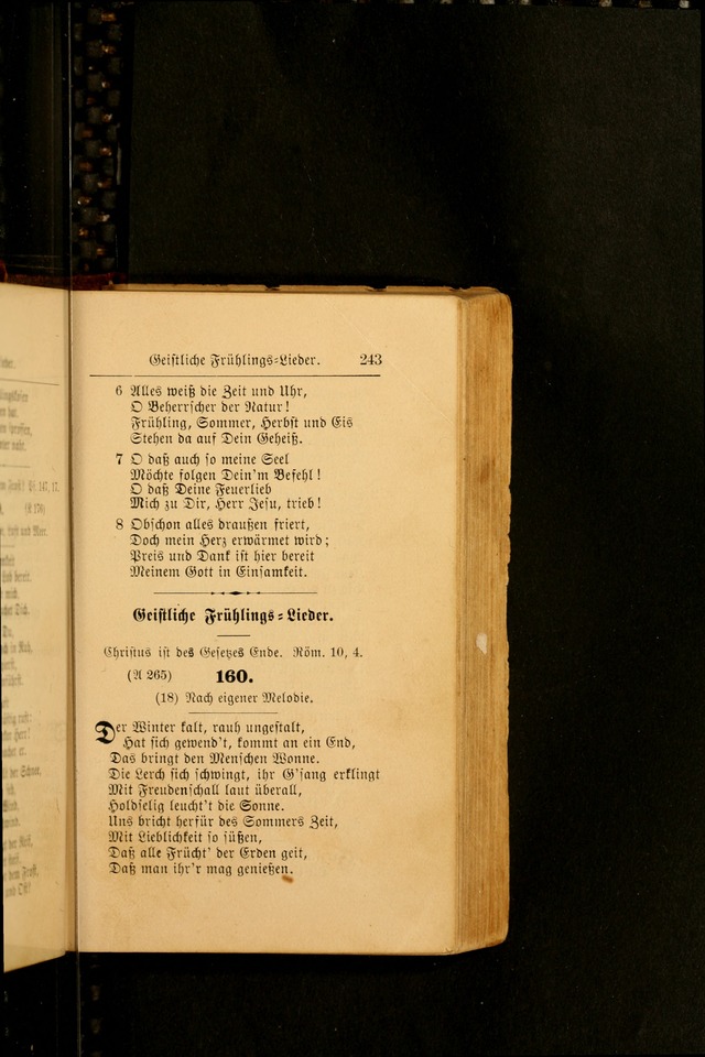 Unparteiische Liedersammlung: zum Gebrauch beim Oeffentlichen Gottesdienst und zur häuslichen Erbauung. (Revidirt und vermehrt) page 253