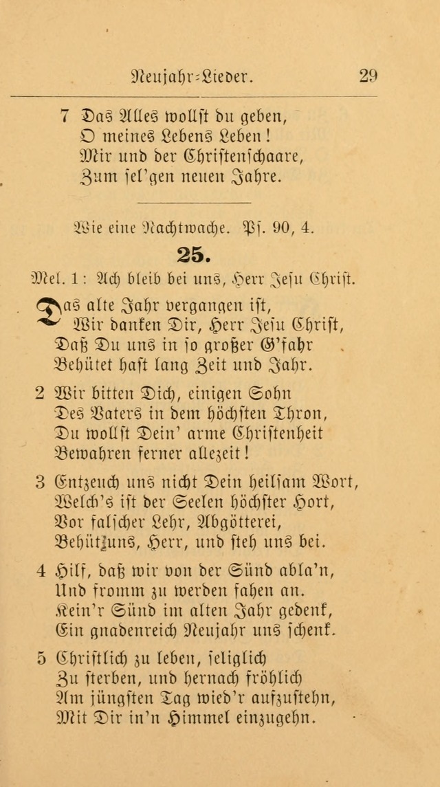 Unparteiische Liedersammlung: zum Gebrauch beim Oeffentlichen Gottesdienst und zur häuslichen Erbauung. (Revidirt und vermehrt) page 29