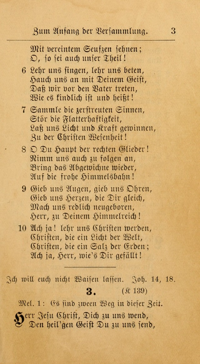 Unparteiische Liedersammlung: zum Gebrauch beim Oeffentlichen Gottesdienst und zur häuslichen Erbauung. (Revidirt und vermehrt) page 3