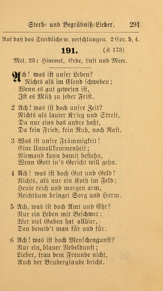 Unparteiische Liedersammlung: zum Gebrauch beim Oeffentlichen Gottesdienst und zur häuslichen Erbauung. (Revidirt und vermehrt) page 303