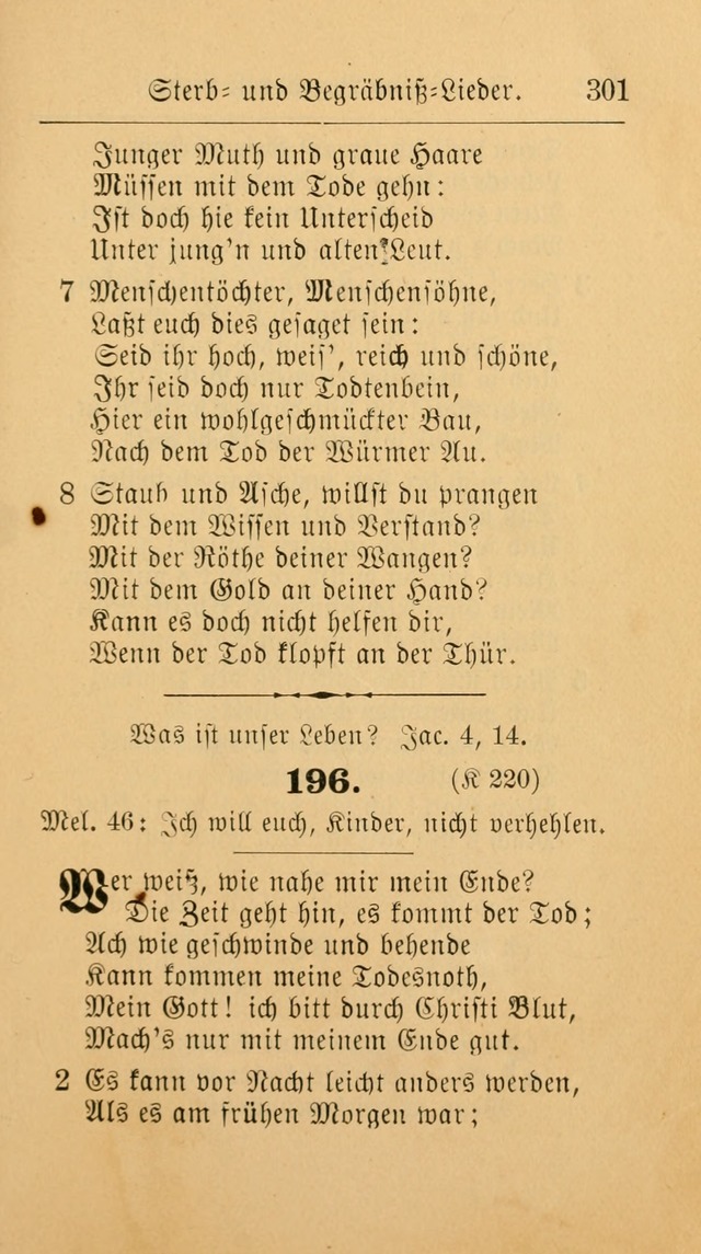 Unparteiische Liedersammlung: zum Gebrauch beim Oeffentlichen Gottesdienst und zur häuslichen Erbauung. (Revidirt und vermehrt) page 313