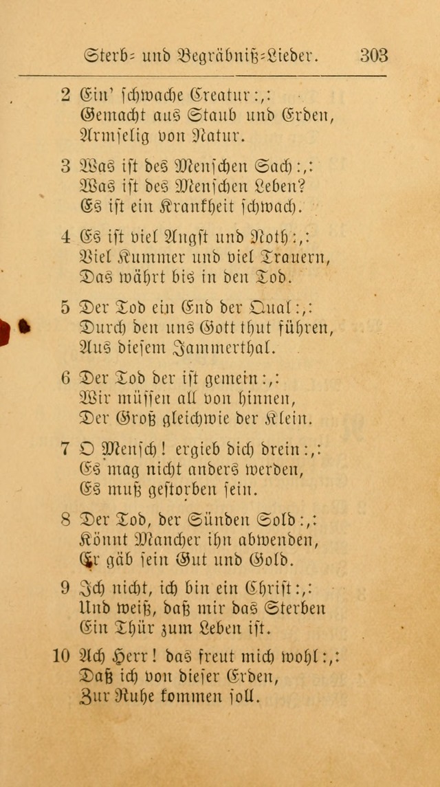 Unparteiische Liedersammlung: zum Gebrauch beim Oeffentlichen Gottesdienst und zur häuslichen Erbauung. (Revidirt und vermehrt) page 315