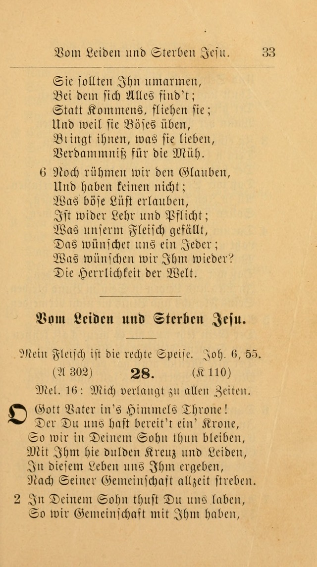 Unparteiische Liedersammlung: zum Gebrauch beim Oeffentlichen Gottesdienst und zur häuslichen Erbauung. (Revidirt und vermehrt) page 33