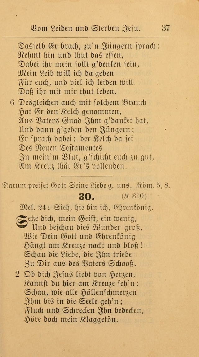 Unparteiische Liedersammlung: zum Gebrauch beim Oeffentlichen Gottesdienst und zur häuslichen Erbauung. (Revidirt und vermehrt) page 37