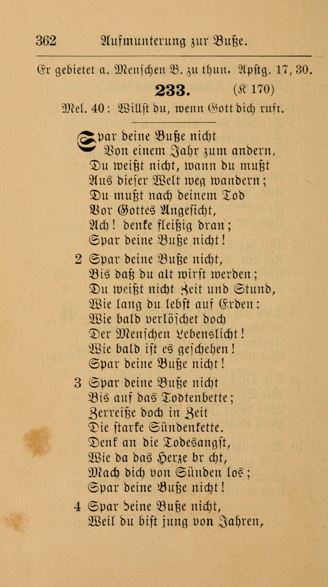 Unparteiische Liedersammlung: zum Gebrauch beim Oeffentlichen Gottesdienst und zur häuslichen Erbauung. (Revidirt und vermehrt) page 374