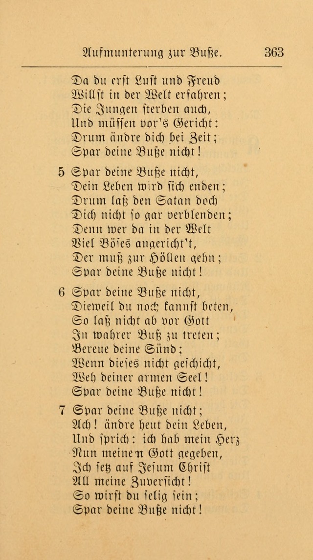 Unparteiische Liedersammlung: zum Gebrauch beim Oeffentlichen Gottesdienst und zur häuslichen Erbauung. (Revidirt und vermehrt) page 375