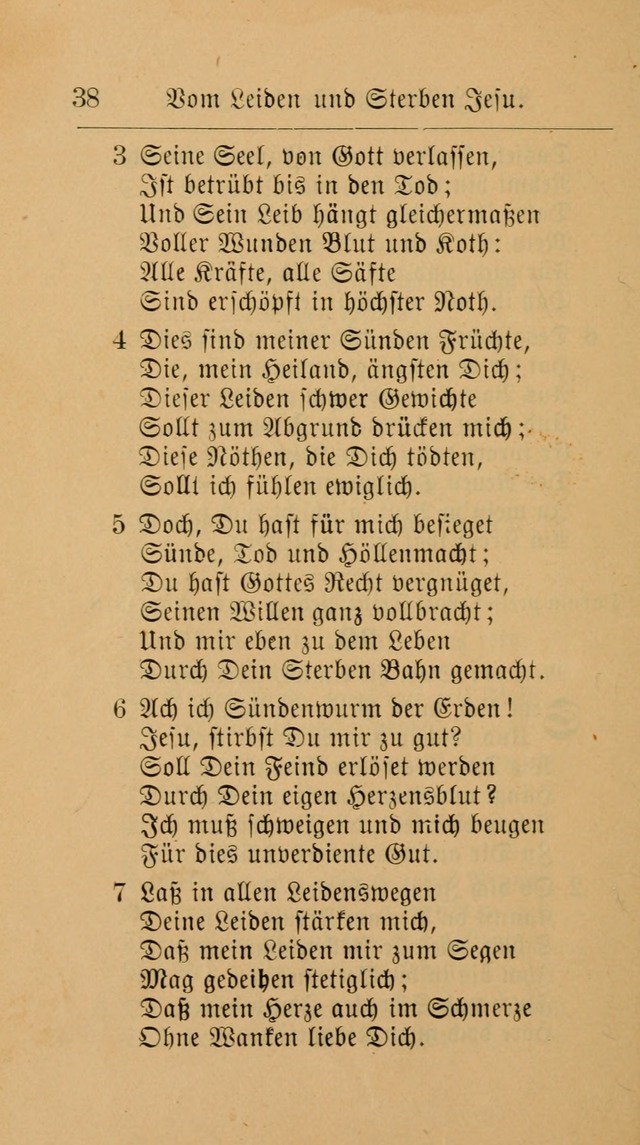 Unparteiische Liedersammlung: zum Gebrauch beim Oeffentlichen Gottesdienst und zur häuslichen Erbauung. (Revidirt und vermehrt) page 38