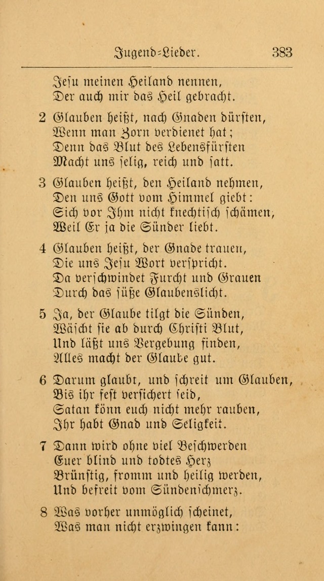 Unparteiische Liedersammlung: zum Gebrauch beim Oeffentlichen Gottesdienst und zur häuslichen Erbauung. (Revidirt und vermehrt) page 395