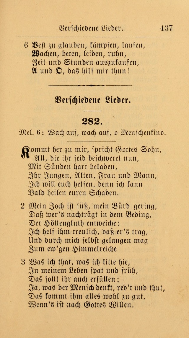 Unparteiische Liedersammlung: zum Gebrauch beim Oeffentlichen Gottesdienst und zur häuslichen Erbauung. (Revidirt und vermehrt) page 449