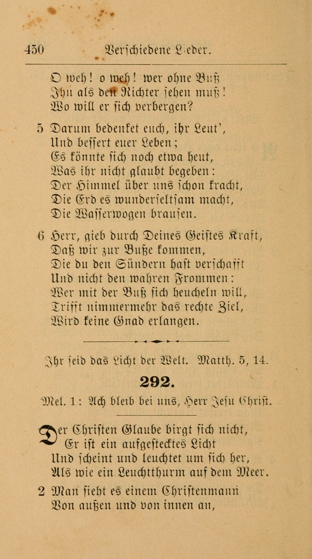 Unparteiische Liedersammlung: zum Gebrauch beim Oeffentlichen Gottesdienst und zur häuslichen Erbauung. (Revidirt und vermehrt) page 462