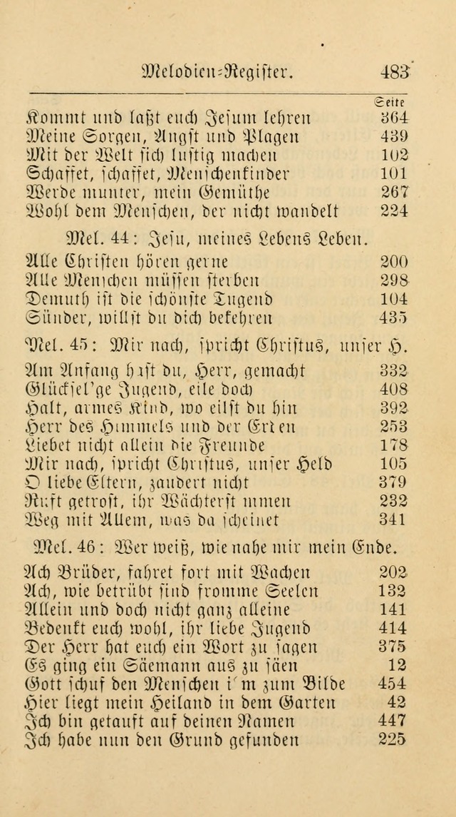 Unparteiische Liedersammlung: zum Gebrauch beim Oeffentlichen Gottesdienst und zur häuslichen Erbauung. (Revidirt und vermehrt) page 495