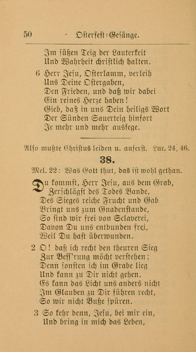 Unparteiische Liedersammlung: zum Gebrauch beim Oeffentlichen Gottesdienst und zur häuslichen Erbauung. (Revidirt und vermehrt) page 50