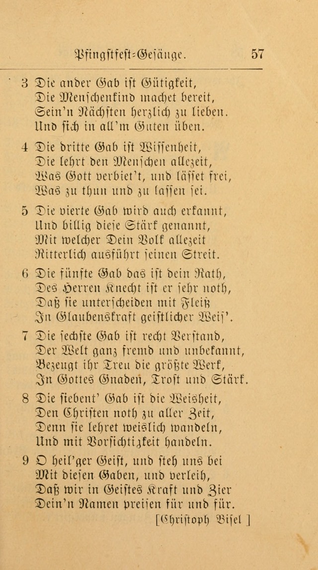 Unparteiische Liedersammlung: zum Gebrauch beim Oeffentlichen Gottesdienst und zur häuslichen Erbauung. (Revidirt und vermehrt) page 57