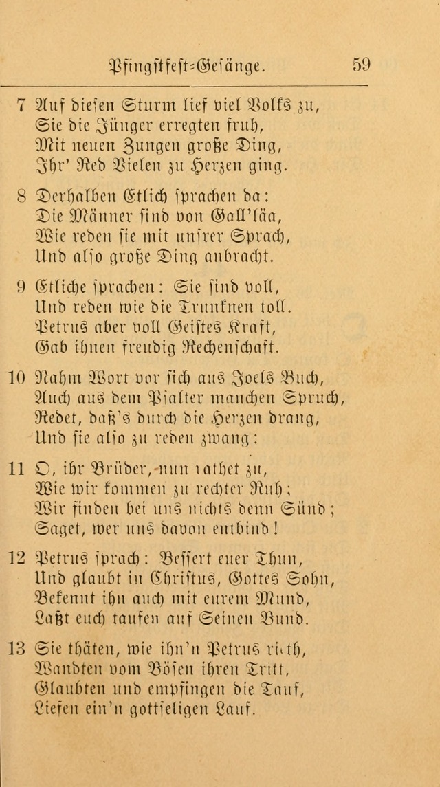 Unparteiische Liedersammlung: zum Gebrauch beim Oeffentlichen Gottesdienst und zur häuslichen Erbauung. (Revidirt und vermehrt) page 59