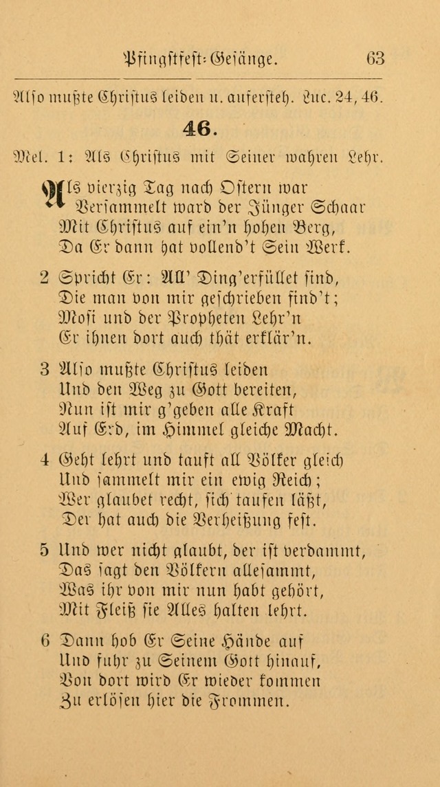 Unparteiische Liedersammlung: zum Gebrauch beim Oeffentlichen Gottesdienst und zur häuslichen Erbauung. (Revidirt und vermehrt) page 63