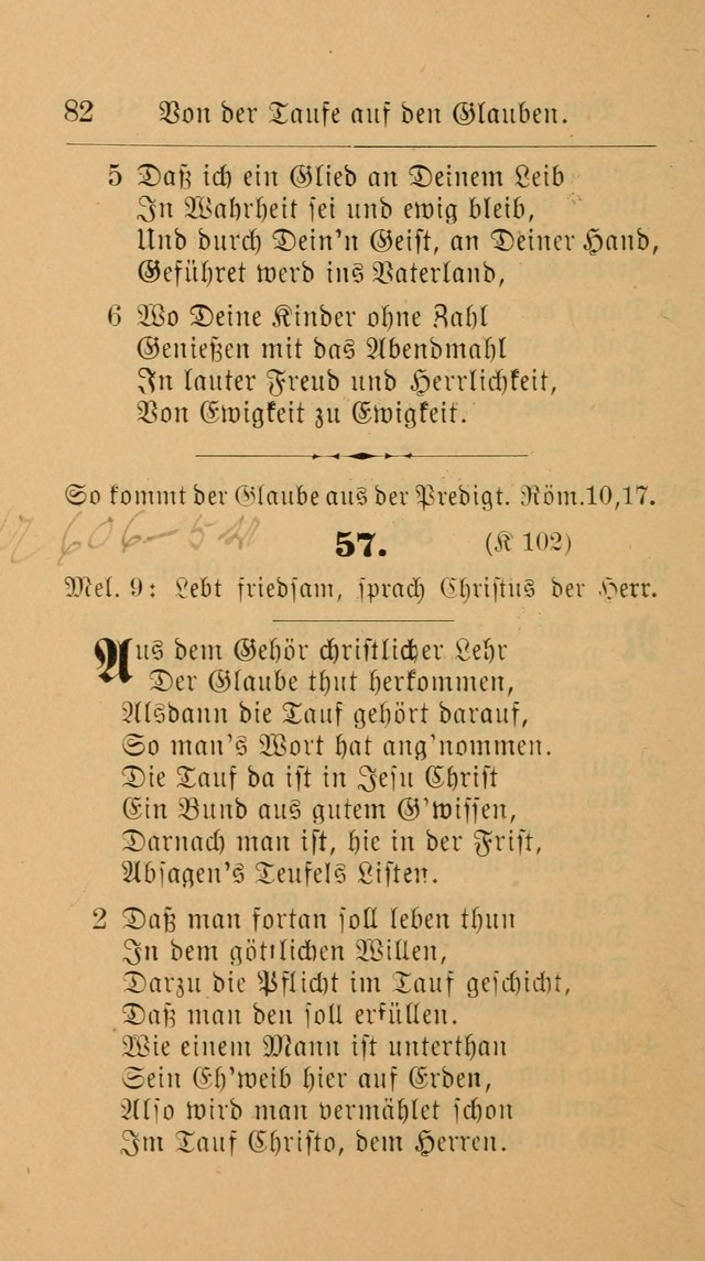 Unparteiische Liedersammlung: zum Gebrauch beim Oeffentlichen Gottesdienst und zur häuslichen Erbauung. (Revidirt und vermehrt) page 82