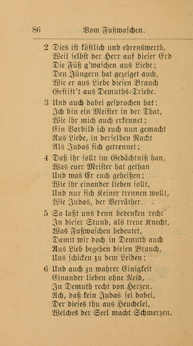 Unparteiische Liedersammlung: zum Gebrauch beim Oeffentlichen Gottesdienst und zur häuslichen Erbauung. (Revidirt und vermehrt) page 86