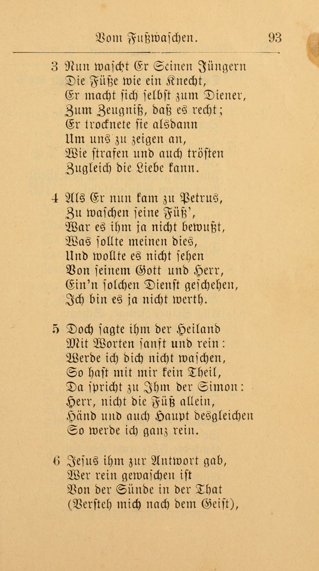 Unparteiische Liedersammlung: zum Gebrauch beim Oeffentlichen Gottesdienst und zur häuslichen Erbauung. (Revidirt und vermehrt) page 93