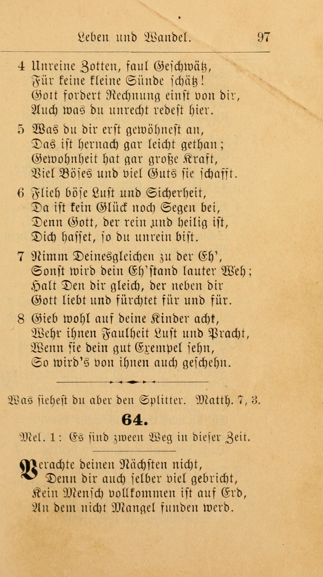 Unparteiische Liedersammlung: zum Gebrauch beim Oeffentlichen Gottesdienst und zur häuslichen Erbauung. (Revidirt und vermehrt) page 97