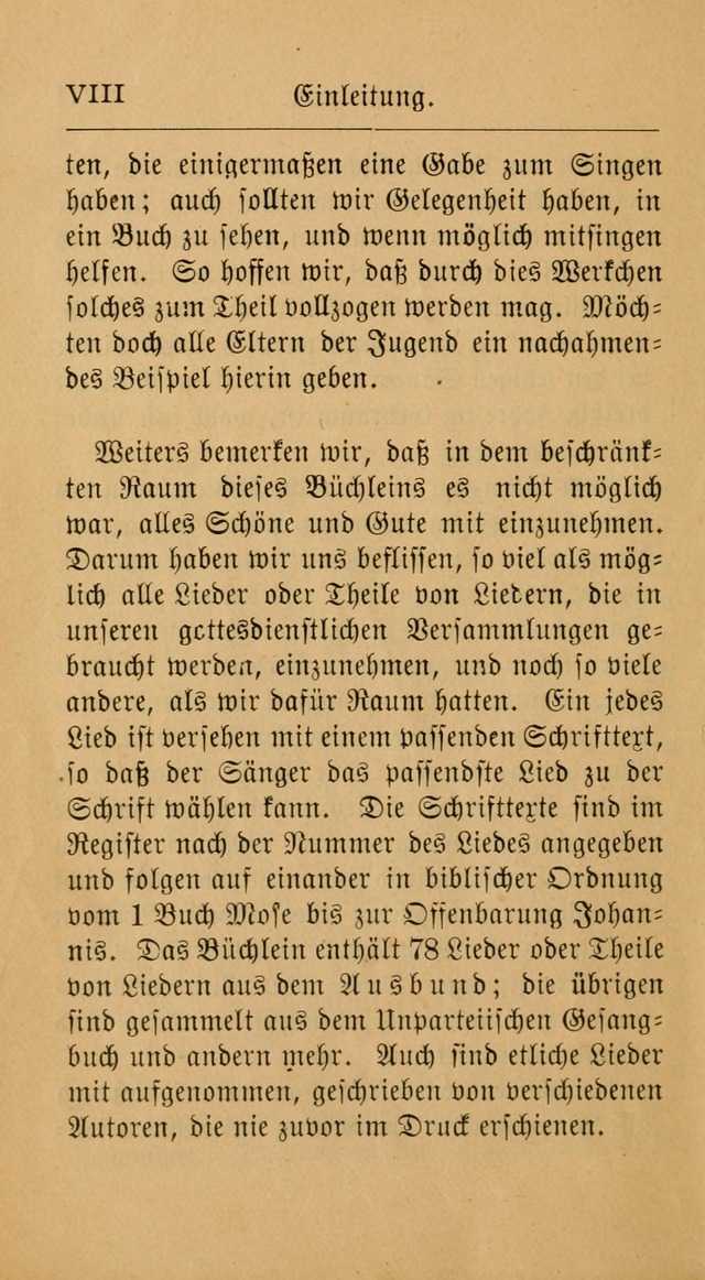 Unparteiische Liedersammlung: zum Gebrauch beim Oeffentlichen Gottesdienst und zur häuslichen Erbauung. (Revidirt und vermehrt) page xii