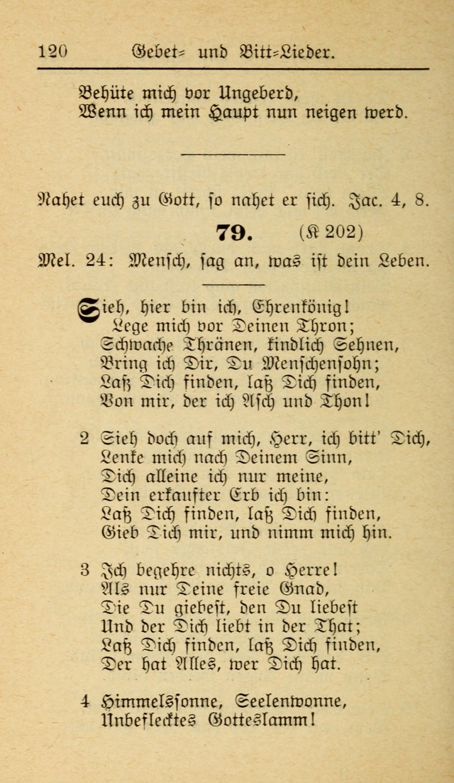 Unparteiische Liedersammlung zum Gebrauch beim Oeffentliche Gottesdienst und zur Häuslichen Erbauung (Revidirt und vehmehrt) page 120