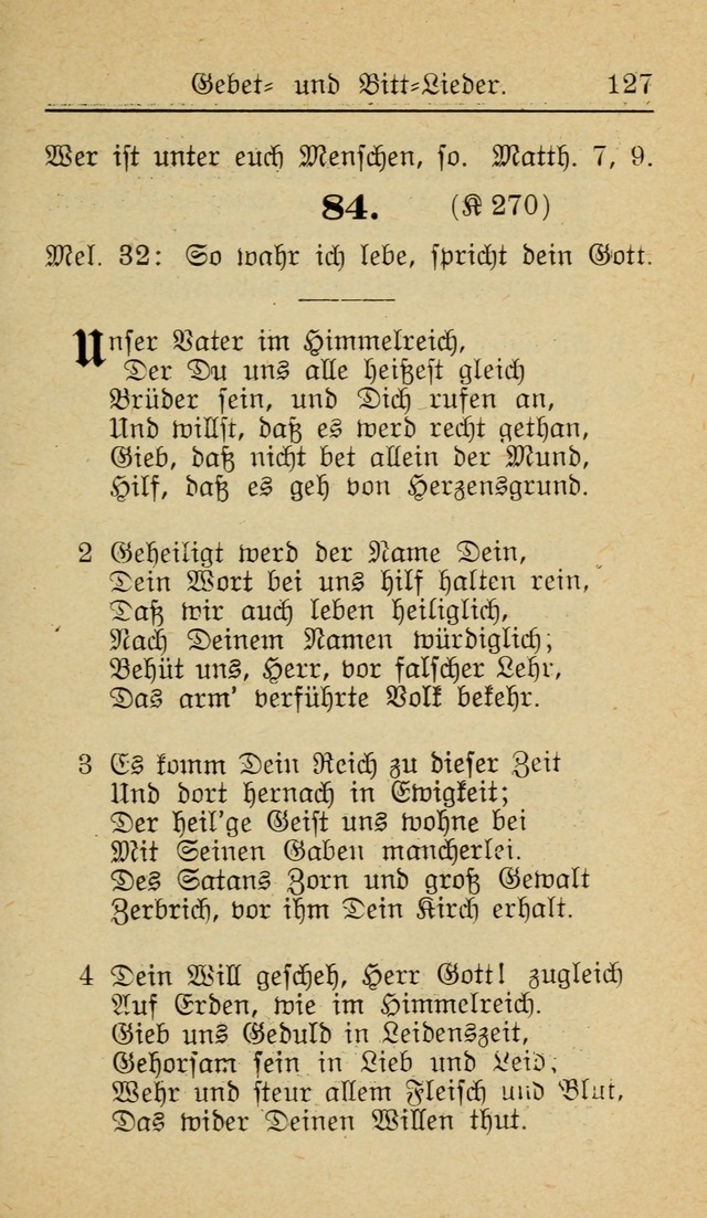 Unparteiische Liedersammlung zum Gebrauch beim Oeffentliche Gottesdienst und zur Häuslichen Erbauung (Revidirt und vehmehrt) page 127