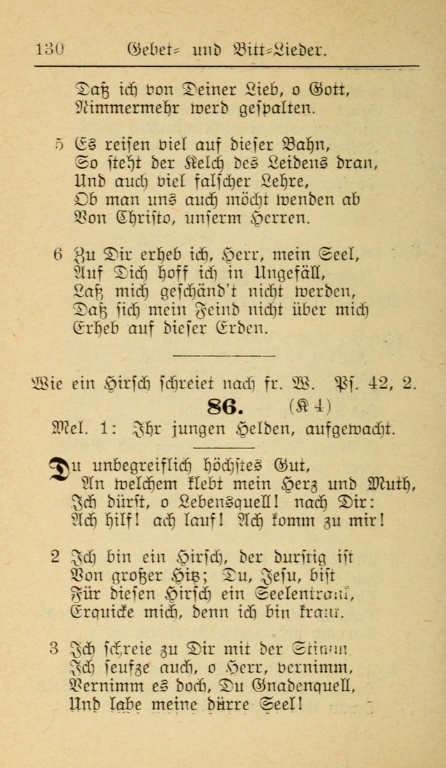 Unparteiische Liedersammlung zum Gebrauch beim Oeffentliche Gottesdienst und zur Häuslichen Erbauung (Revidirt und vehmehrt) page 130