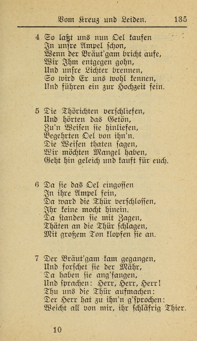 Unparteiische Liedersammlung zum Gebrauch beim Oeffentliche Gottesdienst und zur Häuslichen Erbauung (Revidirt und vehmehrt) page 135