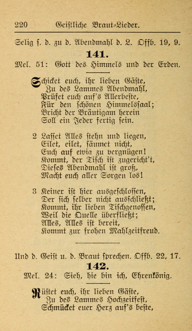 Unparteiische Liedersammlung zum Gebrauch beim Oeffentliche Gottesdienst und zur Häuslichen Erbauung (Revidirt und vehmehrt) page 220