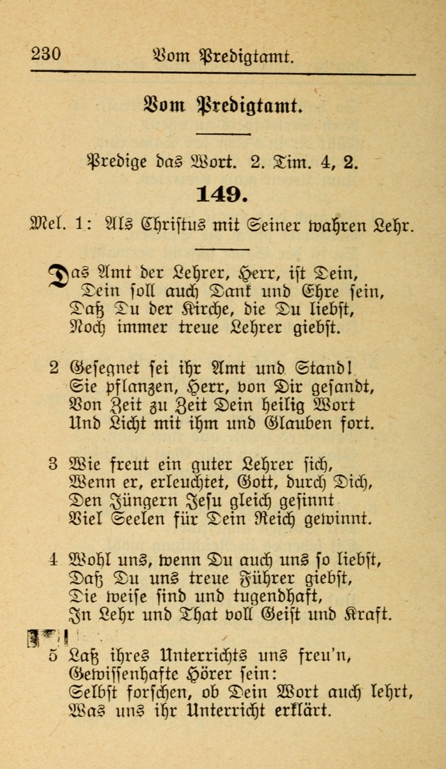 Unparteiische Liedersammlung zum Gebrauch beim Oeffentliche Gottesdienst und zur Häuslichen Erbauung (Revidirt und vehmehrt) page 230