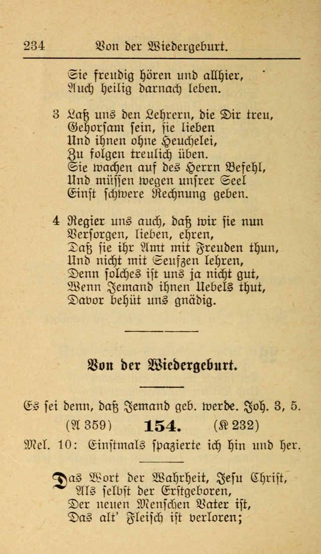 Unparteiische Liedersammlung zum Gebrauch beim Oeffentliche Gottesdienst und zur Häuslichen Erbauung (Revidirt und vehmehrt) page 234