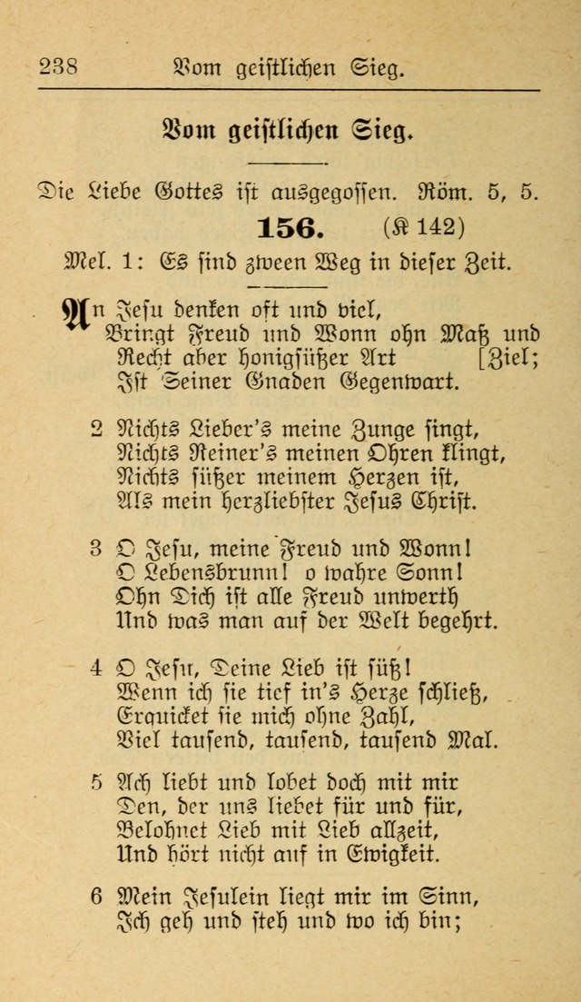 Unparteiische Liedersammlung zum Gebrauch beim Oeffentliche Gottesdienst und zur Häuslichen Erbauung (Revidirt und vehmehrt) page 238