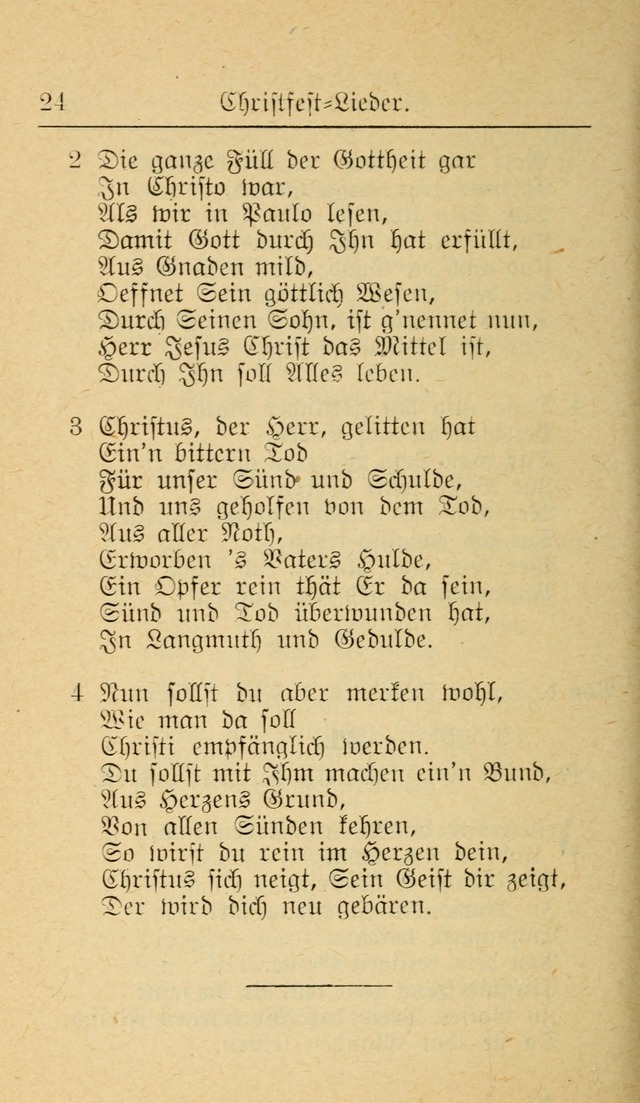 Unparteiische Liedersammlung zum Gebrauch beim Oeffentliche Gottesdienst und zur Häuslichen Erbauung (Revidirt und vehmehrt) page 24