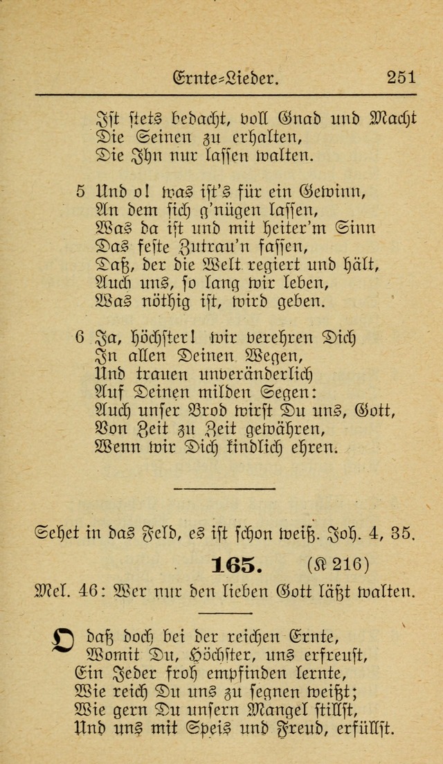 Unparteiische Liedersammlung zum Gebrauch beim Oeffentliche Gottesdienst und zur Häuslichen Erbauung (Revidirt und vehmehrt) page 251