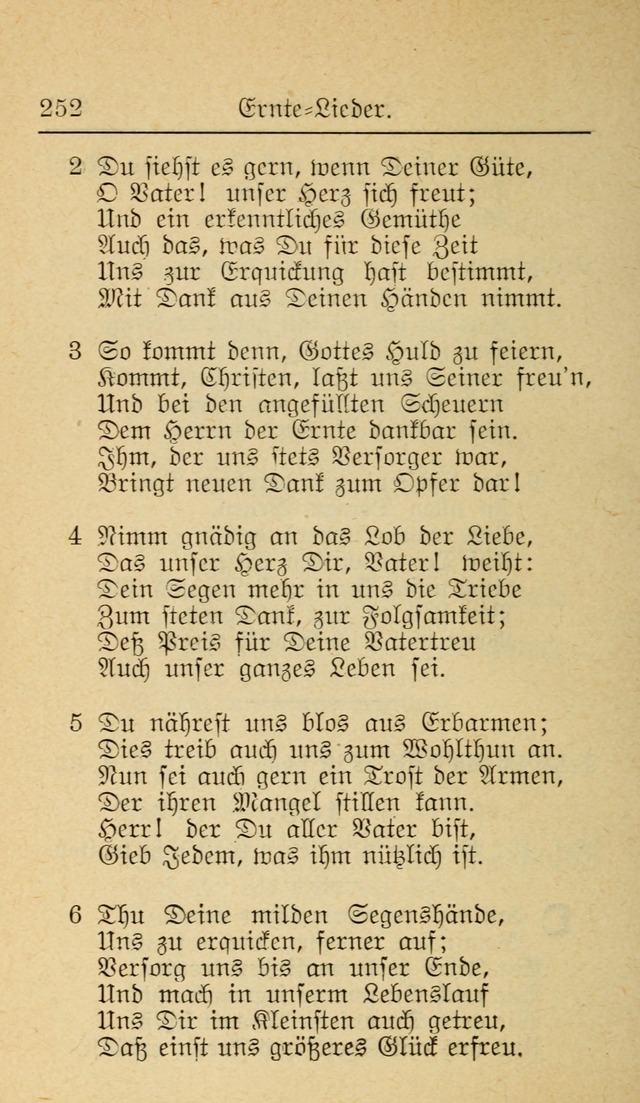 Unparteiische Liedersammlung zum Gebrauch beim Oeffentliche Gottesdienst und zur Häuslichen Erbauung (Revidirt und vehmehrt) page 252