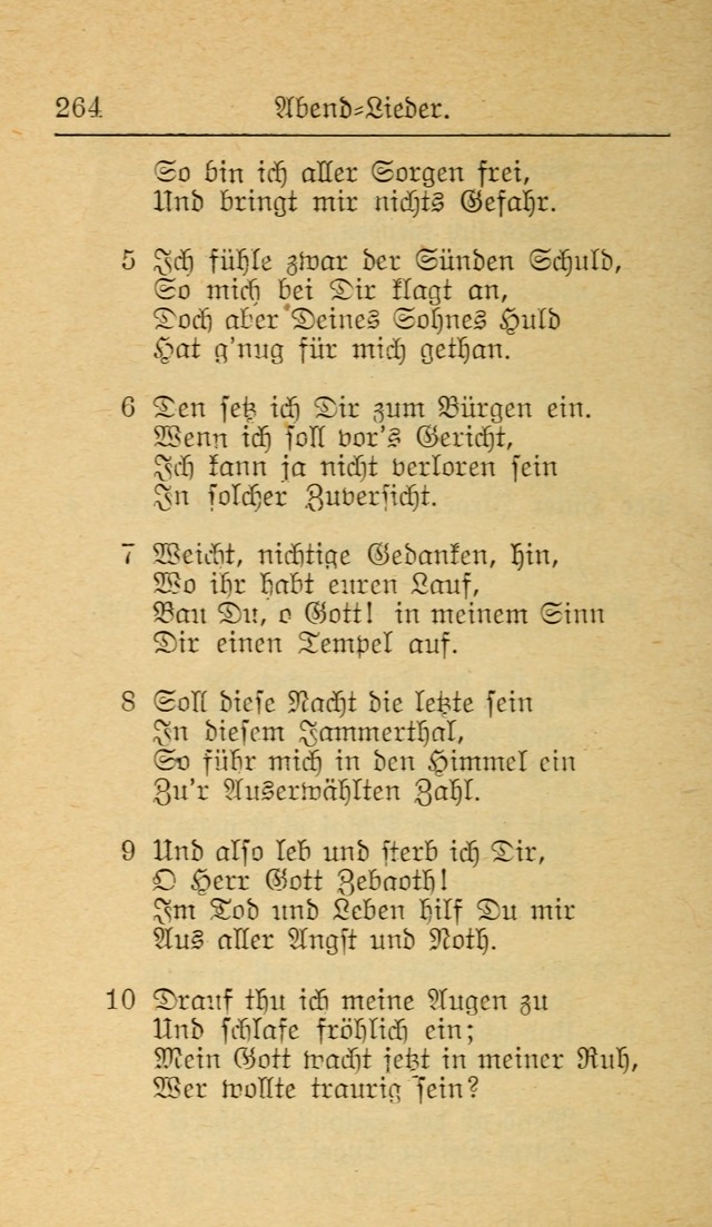 Unparteiische Liedersammlung zum Gebrauch beim Oeffentliche Gottesdienst und zur Häuslichen Erbauung (Revidirt und vehmehrt) page 264