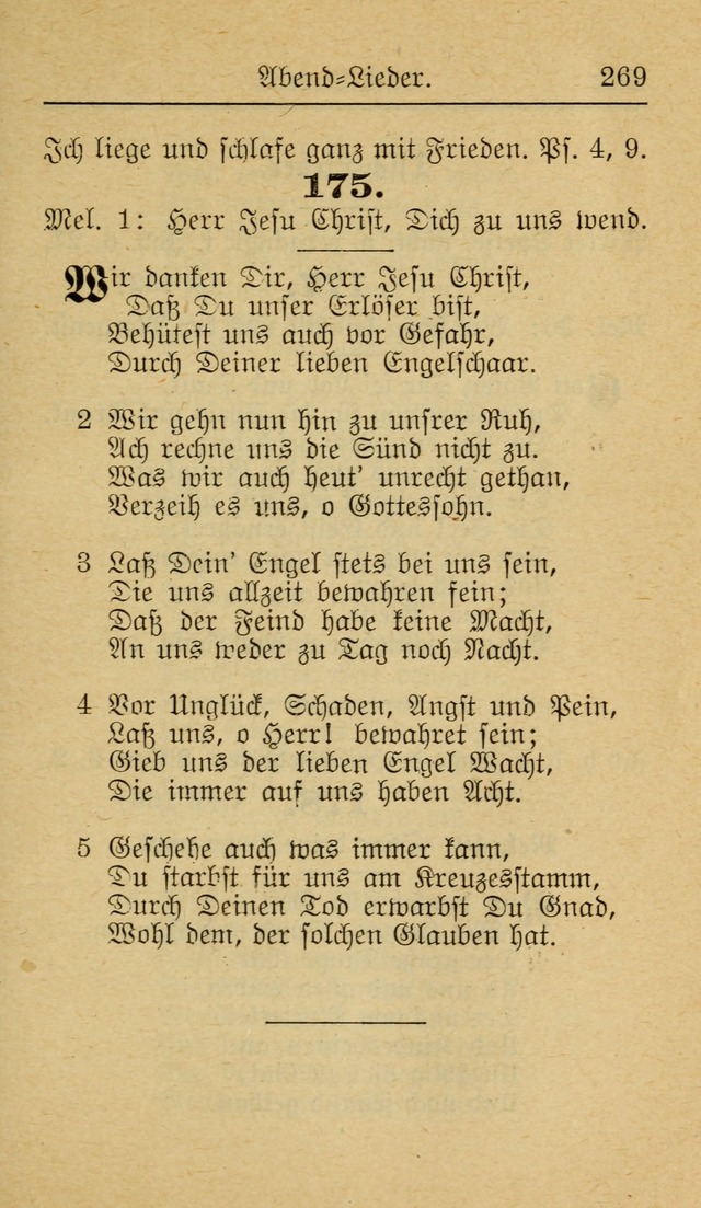 Unparteiische Liedersammlung zum Gebrauch beim Oeffentliche Gottesdienst und zur Häuslichen Erbauung (Revidirt und vehmehrt) page 269