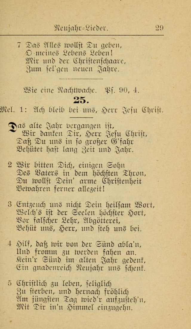 Unparteiische Liedersammlung zum Gebrauch beim Oeffentliche Gottesdienst und zur Häuslichen Erbauung (Revidirt und vehmehrt) page 29