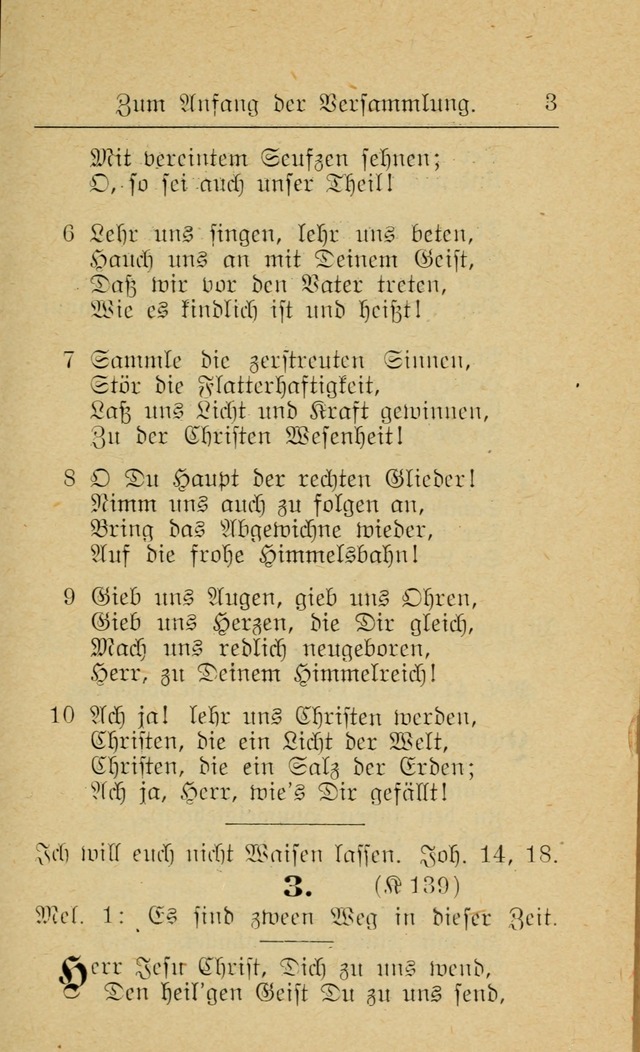 Unparteiische Liedersammlung zum Gebrauch beim Oeffentliche Gottesdienst und zur Häuslichen Erbauung (Revidirt und vehmehrt) page 3