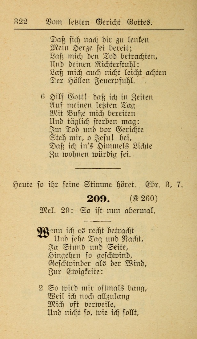 Unparteiische Liedersammlung zum Gebrauch beim Oeffentliche Gottesdienst und zur Häuslichen Erbauung (Revidirt und vehmehrt) page 322