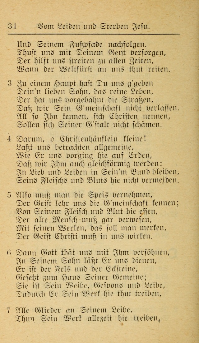 Unparteiische Liedersammlung zum Gebrauch beim Oeffentliche Gottesdienst und zur Häuslichen Erbauung (Revidirt und vehmehrt) page 34