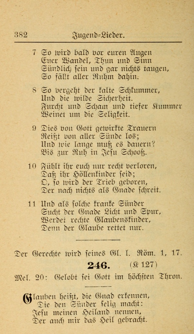 Unparteiische Liedersammlung zum Gebrauch beim Oeffentliche Gottesdienst und zur Häuslichen Erbauung (Revidirt und vehmehrt) page 382