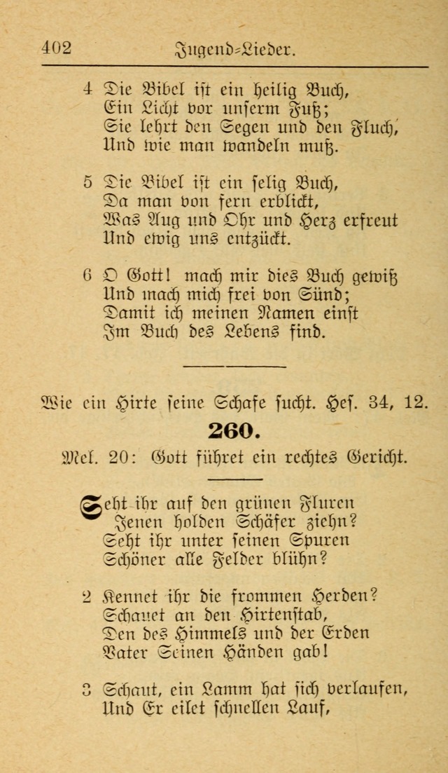 Unparteiische Liedersammlung zum Gebrauch beim Oeffentliche Gottesdienst und zur Häuslichen Erbauung (Revidirt und vehmehrt) page 402