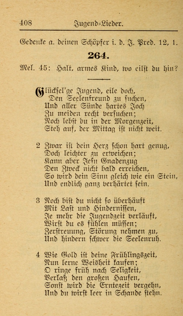 Unparteiische Liedersammlung zum Gebrauch beim Oeffentliche Gottesdienst und zur Häuslichen Erbauung (Revidirt und vehmehrt) page 408