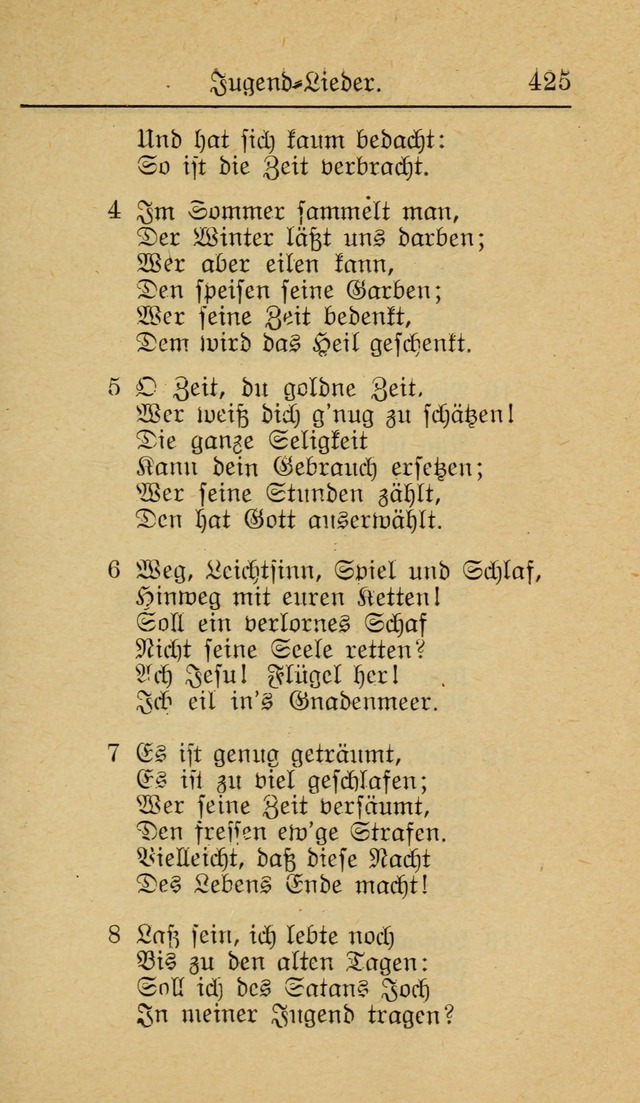 Unparteiische Liedersammlung zum Gebrauch beim Oeffentliche Gottesdienst und zur Häuslichen Erbauung (Revidirt und vehmehrt) page 425