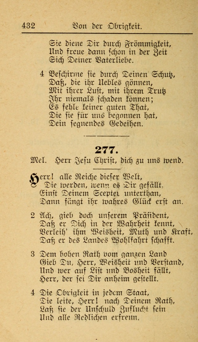 Unparteiische Liedersammlung zum Gebrauch beim Oeffentliche Gottesdienst und zur Häuslichen Erbauung (Revidirt und vehmehrt) page 432