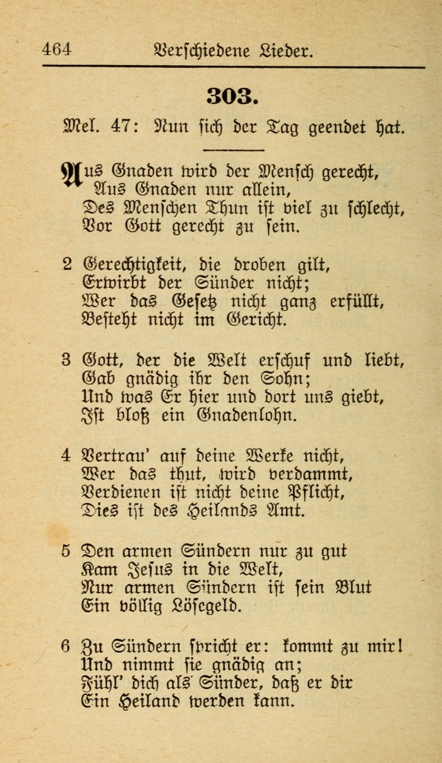 Unparteiische Liedersammlung zum Gebrauch beim Oeffentliche Gottesdienst und zur Häuslichen Erbauung (Revidirt und vehmehrt) page 464